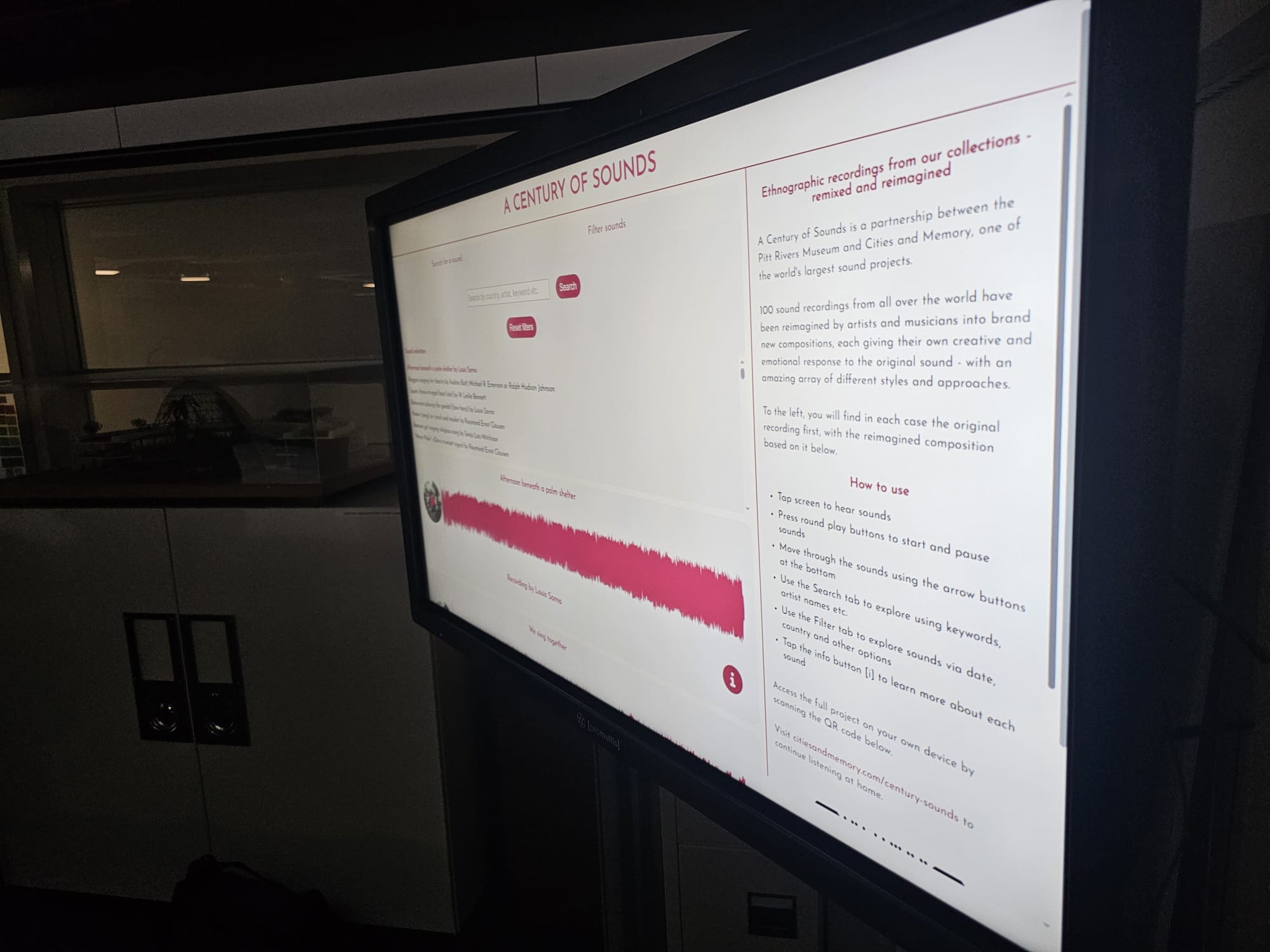 Exhibition Kiosk Installation - Pitt Rivers Museum